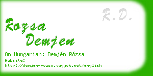 rozsa demjen business card
