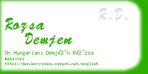 rozsa demjen business card